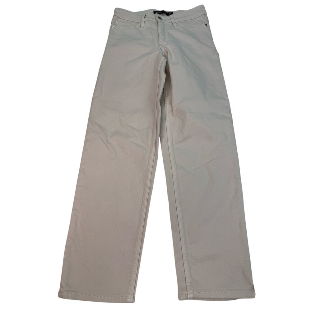 Athleta High Rise Straight Leg Ankle Jean in Bone Beige Size 2